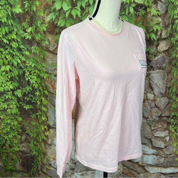 VINEYARD VINES Pink Long Sleeve Graphic Tee, M - Picture 7 of 8
